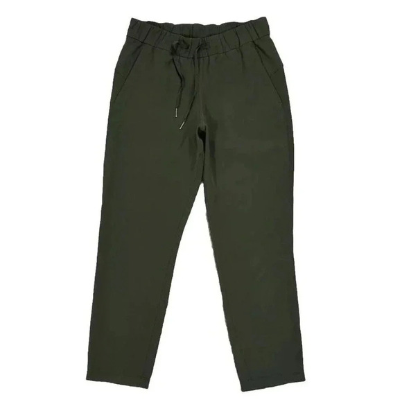 Lululemon On the Fly Crop Pants Women’s Size 4 Casual Dark Olive - Picture 5 of 8